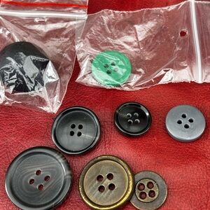 Assorted Men’s Jacket Buttons - Black, Green, Gray, Brown